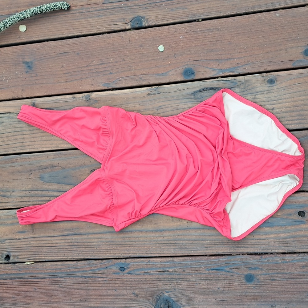 J. CREW RED ONE PIECE SWIMSUIT SIZE 8
